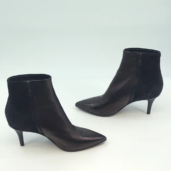rag & bone Beha Boots in Black Leather & Suede Heeled Sz 7 - Picture 8 of 12